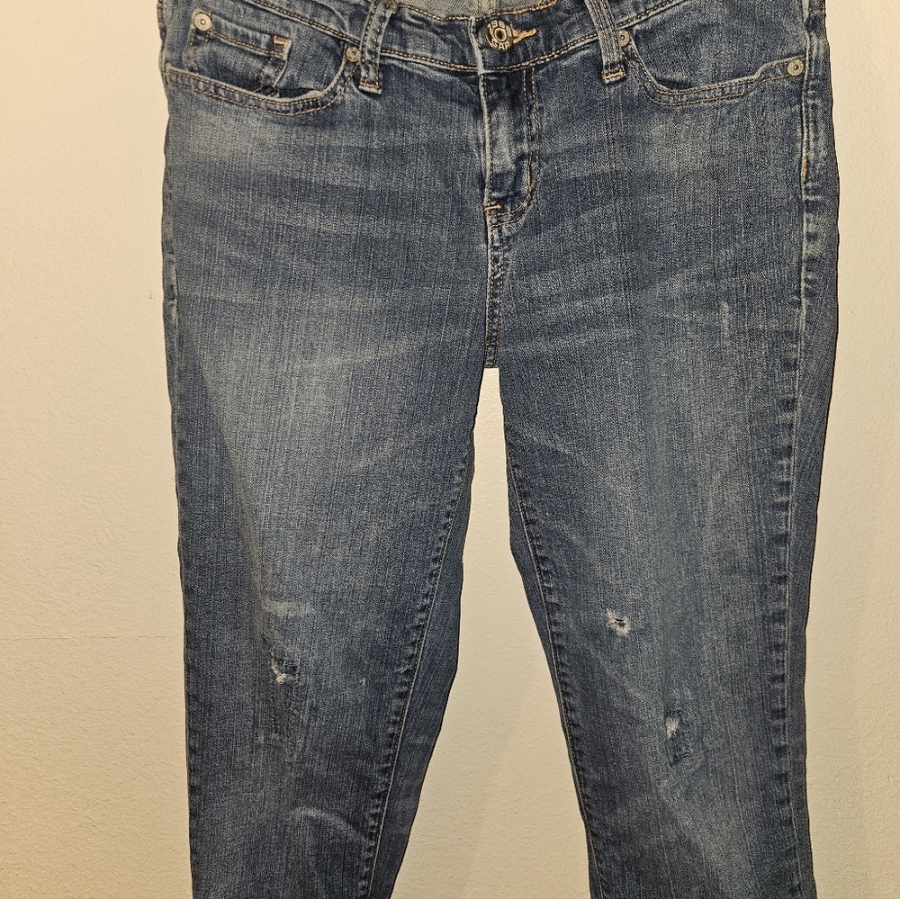Gap Womans Premium Straight Crop Blue Jeans Size 8 - Picture 3 of 11